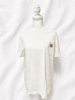 Carhartt Men's Cream Short-Sleeve Pocket Tee